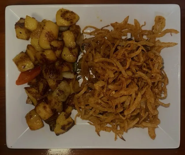 Rumpsteak mit Röstzwiebeln